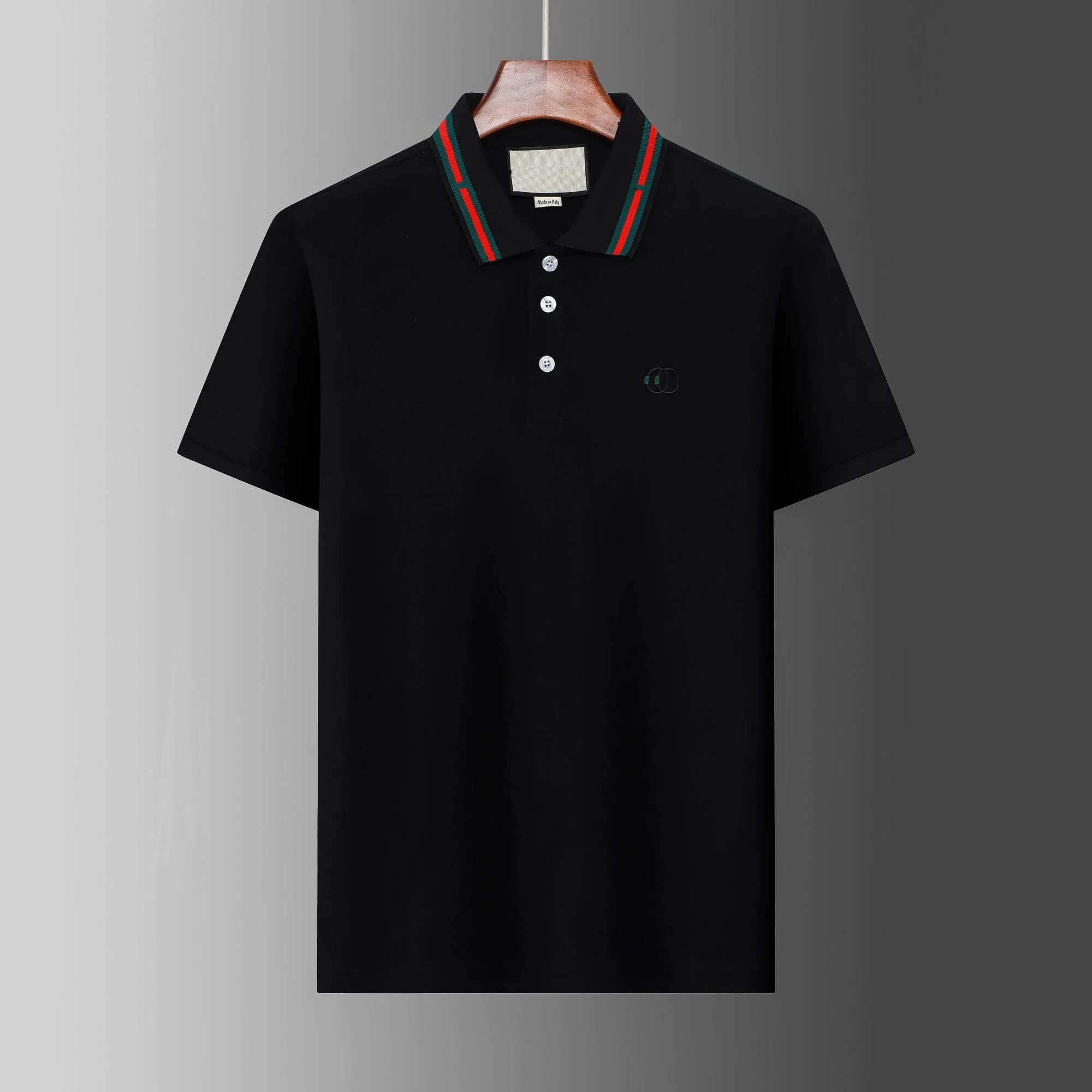 Cotton polo with web collar hot sale