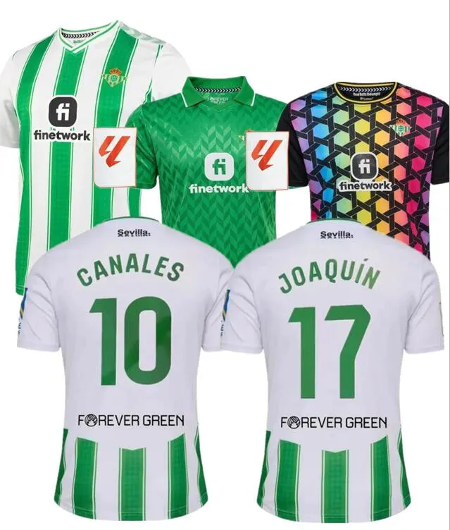 23 24 echte Betis voetbalshirts speciale editie kindertenue JOAQUIN 17 Iglesias thuis weg derde camiseta de futbol Juanmi CANALES Fekir voetbalshirts copa DEL rey FINAL