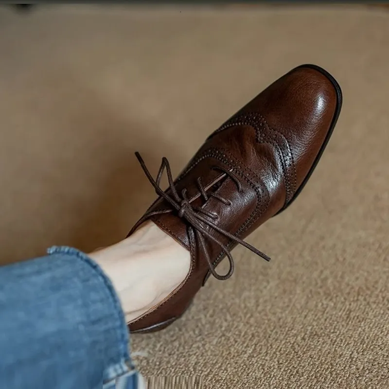 Dress Shoe Basic Brogue Real Leather Comfort Flats... From Ashoesfactory,  $55.3 | DHgate.Com