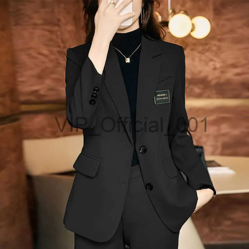 2023 Spring Autumn Womens Korean Elegant Chic Two Piece Casual Suit Set  With Long Sleeve Blazers And Formal Coat For Women Fashionable And Matching  X0823 From Vip_official_001, $8.28