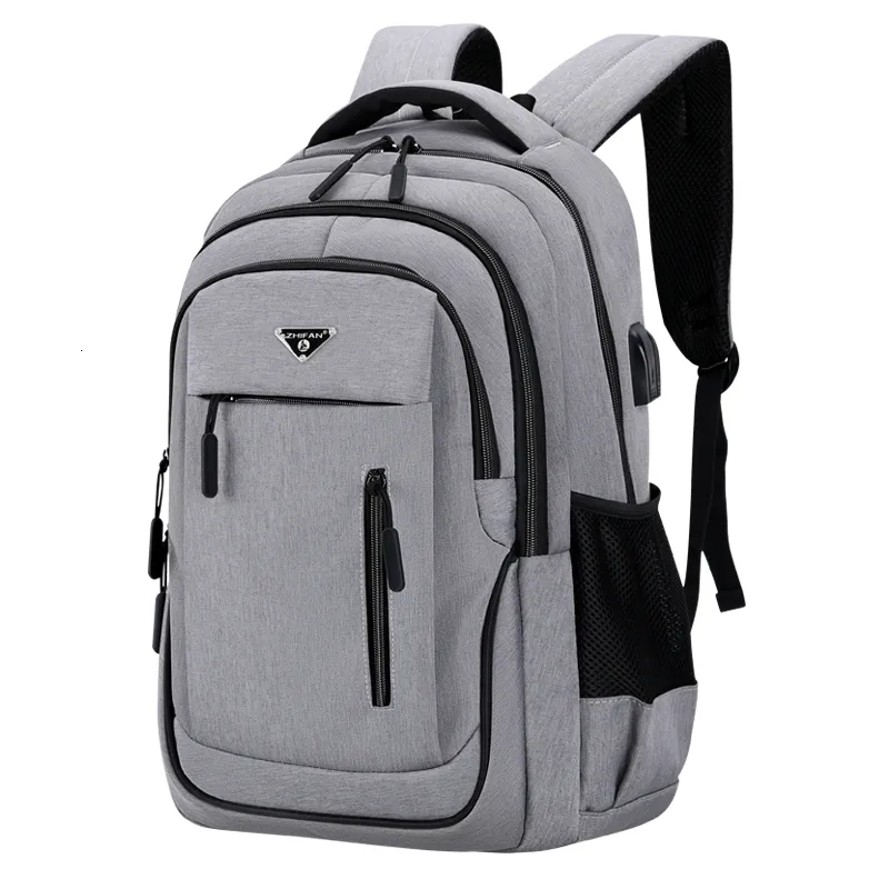 School Bags Men USB Charging Laptop Backpack 18 Inch Multifunctional High College Student Male Travel Business Bag Pack 230823