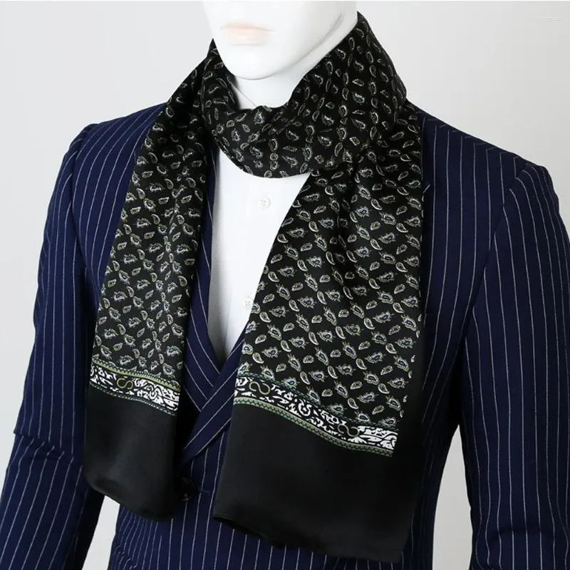 Bow Ties Men 100 Silk Scarf Paisely Nature Scarves Male Long Neckerchief High Quality Doulble Layer