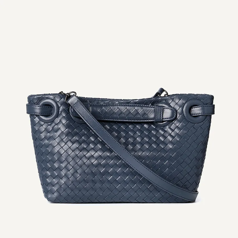 Geweven tas ontwerper damestassen high-end luxe merk schouder messenger tas 100% schapenvacht mode grote boodschappentas zwart grijs blauw 2023 herfst nieuw