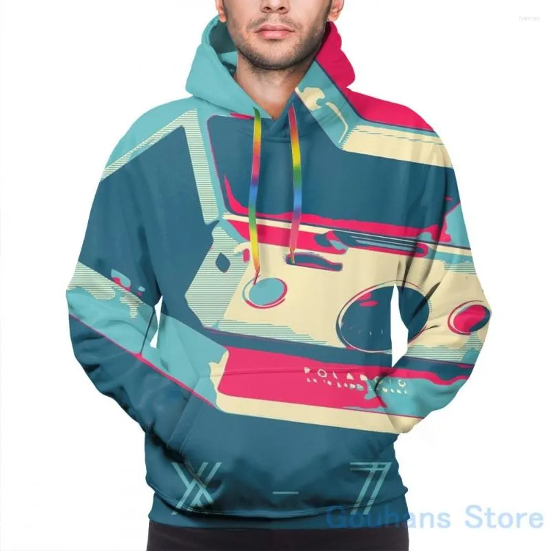 Erkek Hoodies Mens Sweatshirt Kadınlar İçin Komik Anında 'Land'mark Polaroid Kamera - SX -70 Baskı Gündelik Hoodie Streatwear