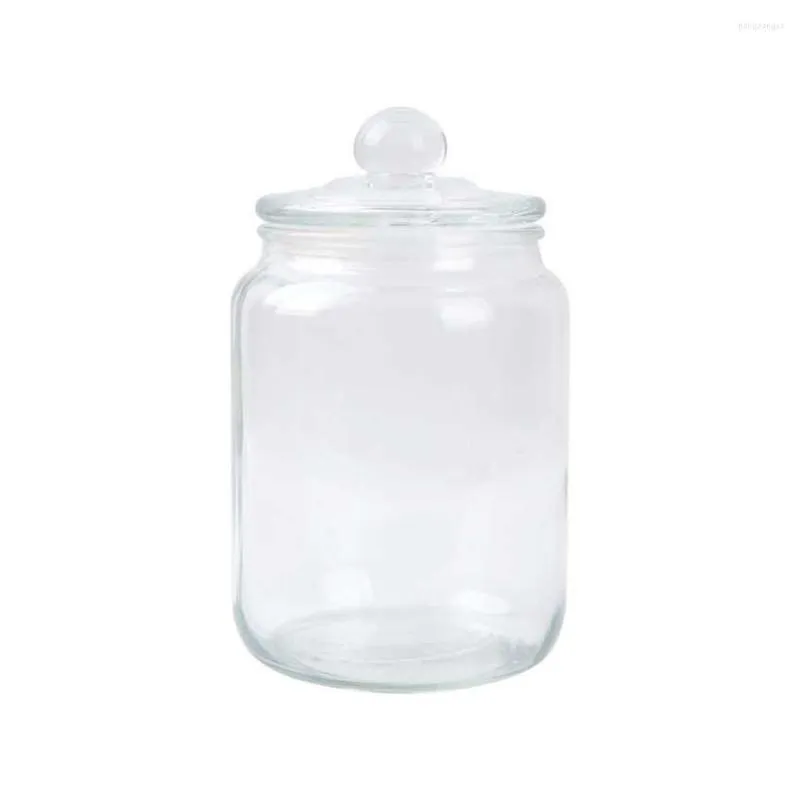 Bottiglie di stoccaggio Contenitore in vetro durevole - Potola ermetica per l'organizzatore del barattolo da cucina a secco