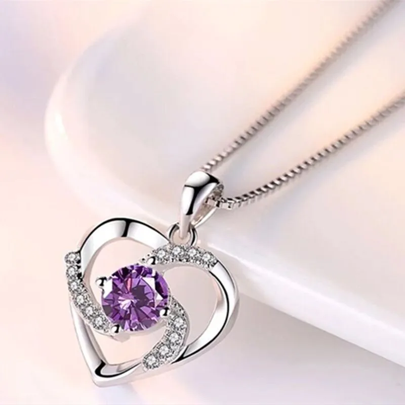 2018 Hot 925 sterling silver jewelry fashion women lovely beautiful pendant necklace Korean jewelry wholesale item