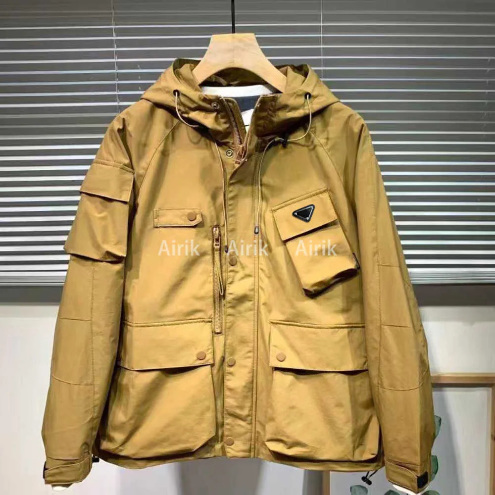 Trench designer maschile Trench Paint a tasche multipli stampare giacche a vento a petto singolo 2022 inverno caldo da uomo da strada da strada da uomo a lungo