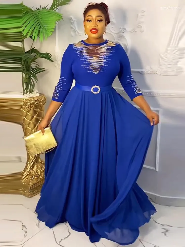 Casual Dresses Party Evening Elegant Women Dress Luxury Celebrity Sequin Robe Dubai Muslim Abaya African Wedding Bridesmaid Gown Ladies