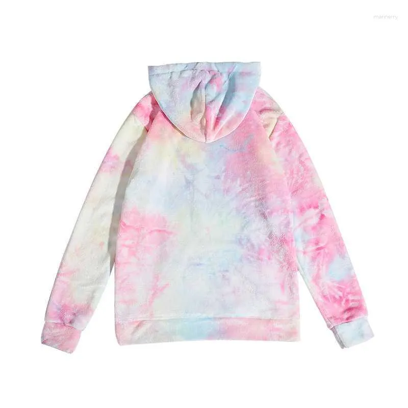 Korean Oversized Tie Dye Tie Dye Hoodie For Women Warm Winter