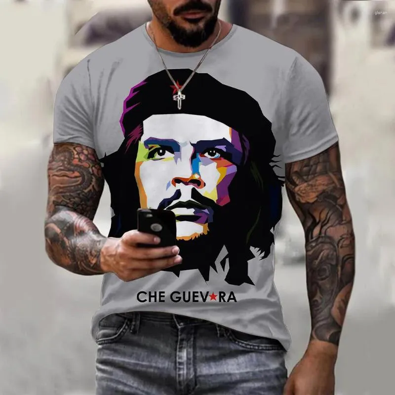 Męskie koszule Wysokiej jakości Che Guevara wydrukowane 3D T-shirt mężczyzn Kobiety Summer Fashion Casual Shirt Harajuku Streetwear Oversiase Tops