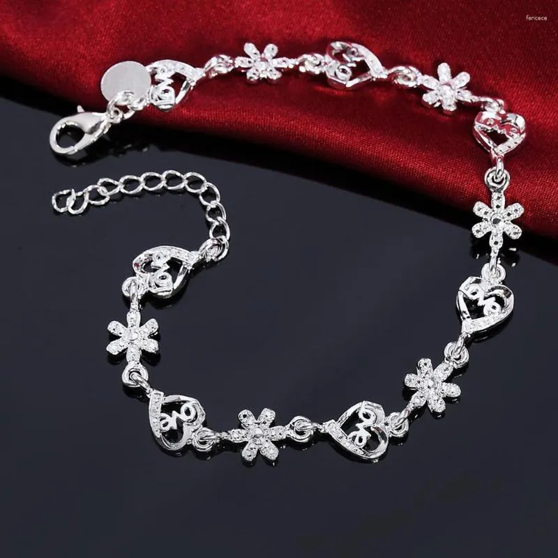 SILVER925 FLOWERS DESIGN BRACELET/ブレスレット 925 Sterling Silver Flower 8