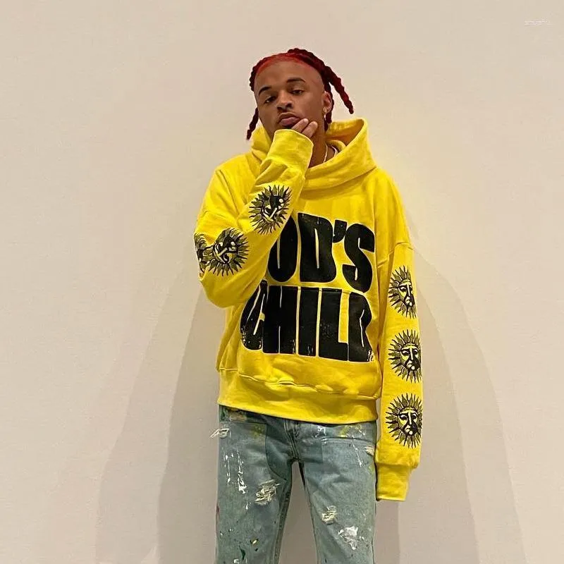 Gothic Yellow Cropped Hoodie Retro Harajuku Hip Hop Jacket With