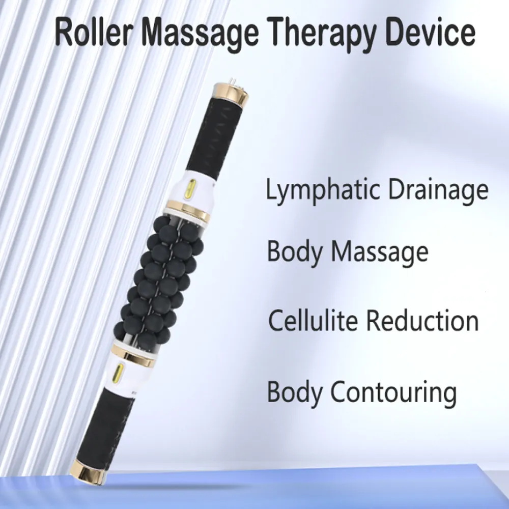 Back Massager Bead Roller Massage Cellulite Reduction Lymphatic Drainage Rolling Beads CylinderTherapy Body Contouring Fat Removal Machine 230823