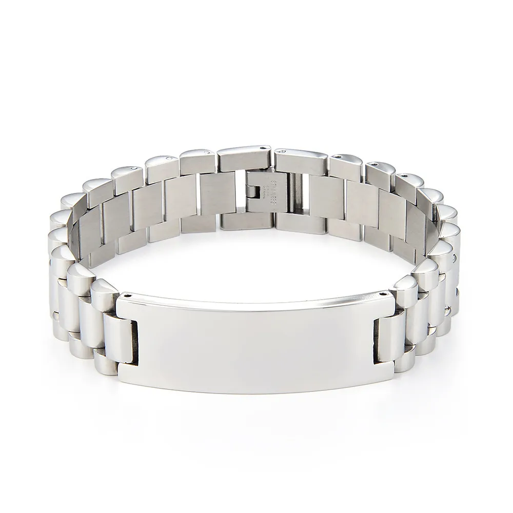 【関税込み】Numbering ホワイト&ゴールド #9902 ブレスレット SB14 Steel Zircon Roman Numeral Plain Charm Bracelet For