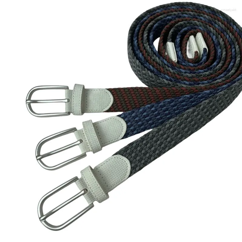 Belts Men Women Belt Braided Golf Stretch Colorful Casual Canvas Elastic For Jeans