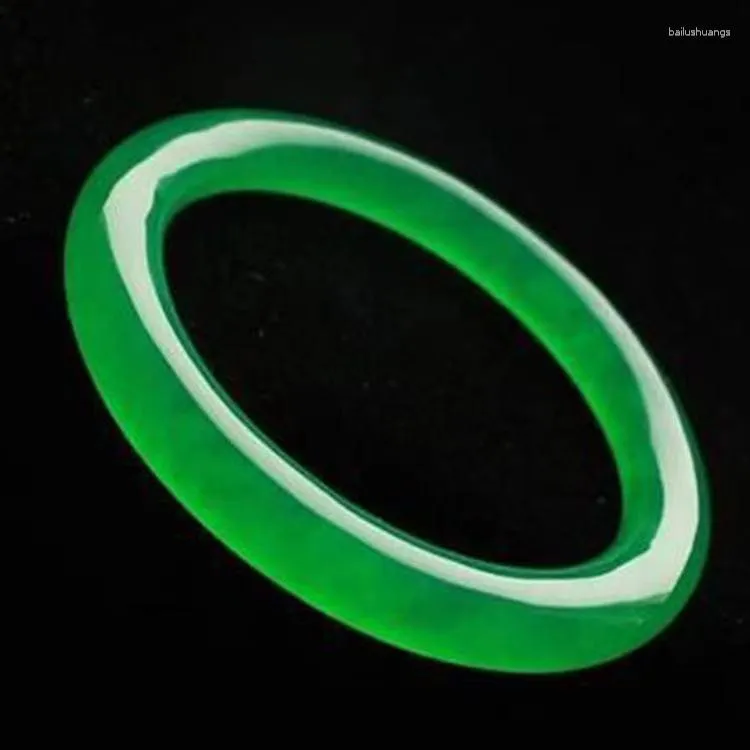 Bangle Green Jewelry Green Jade Women Mathicle Jewelery Minuine Natural Bracelet Real Jades Barkles Lady Lady