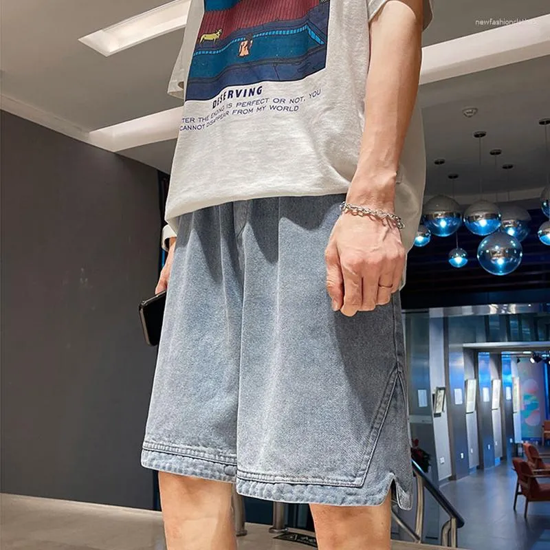 Y2K Baggy Denim Shorts Vintage Straight Leg Jeans Shorts for Men Women,  Loose Fit Streetwear, Summer Belted Option