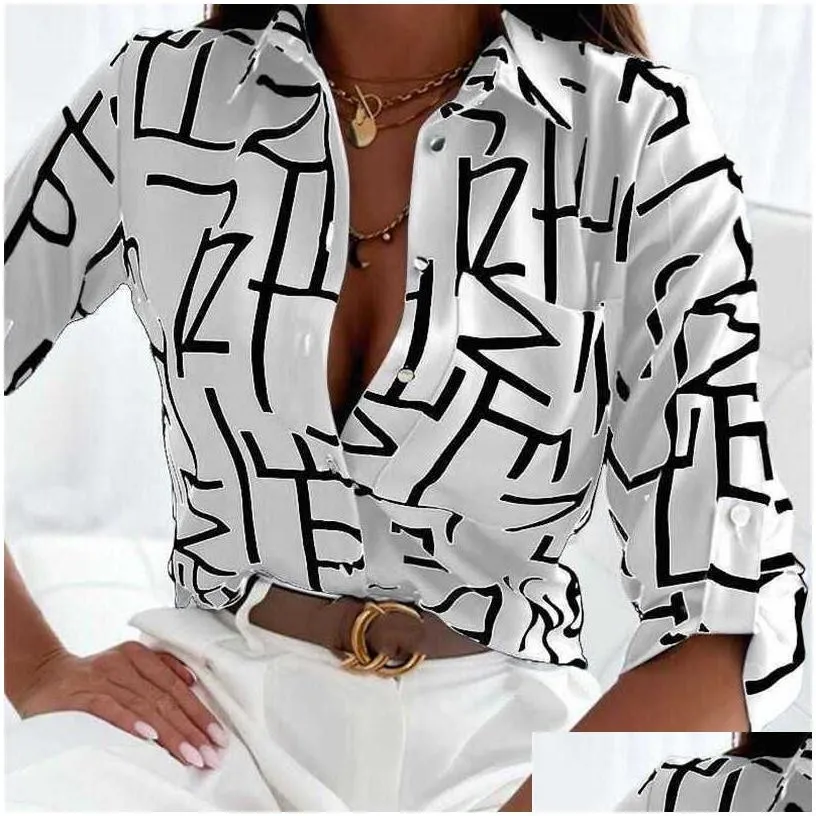 women clothes printed t shirts long sleeve t-shirts woman button sweater fashion casual womens top