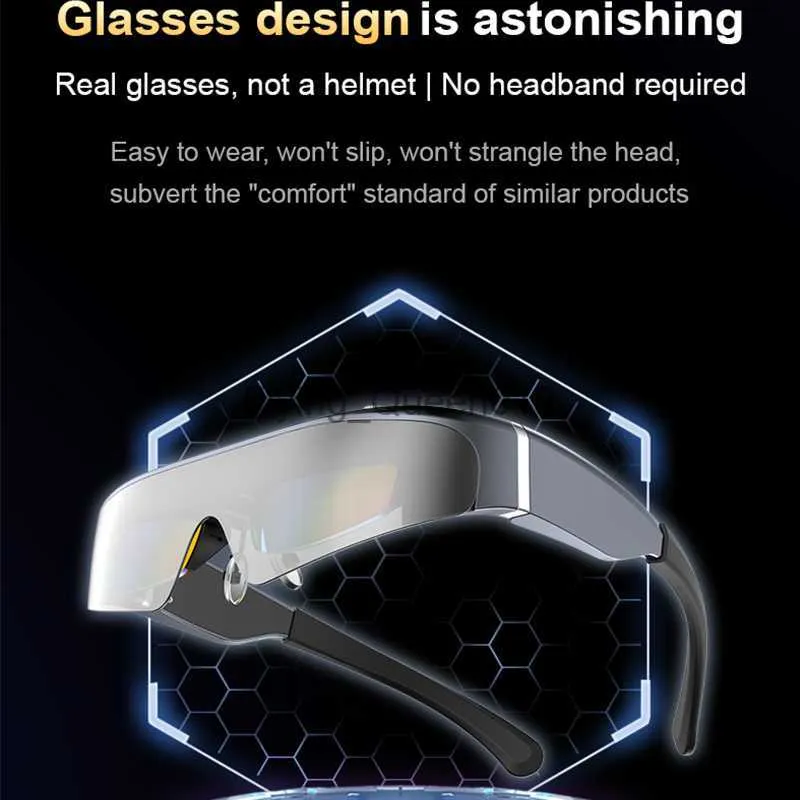 New Android Wifi 3D video glasses mobile theater support AR VR 1920 1080 resolution 3D smart player with blutooth 4.2 eyeglasses HKD230812