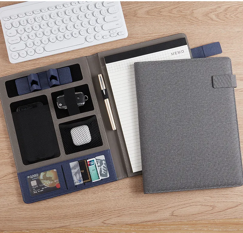 Leather Multifunctional A4 Conference Folder Business Stationery ...