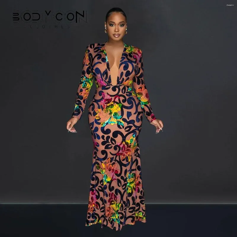 Glamorous maxi dress with high neck in hot sale floral leopard print