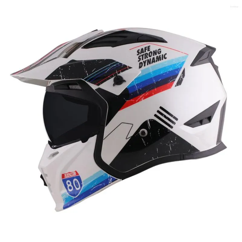 Motorcykelhjälmar Inner Dark Lens Modular Full Face Hjälm Capacete Motocross Off-Road Downhill Racing Safety Crash Combination