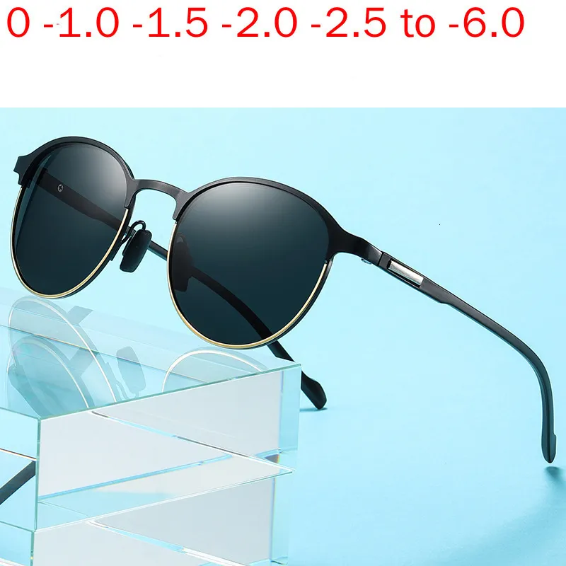 Okulary przeciwsłoneczne krótkowzroczność Diopter spolaryzowane oversize recepty okrągłe okulary przeciwsłoneczne dla mężczyzn z krótkim kątem SPH SKROKTY NX 230823