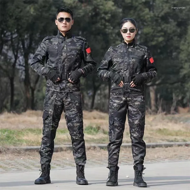 Men's Tracksuits Camouflage Set Spring And Autumn Outdoor Work Expansion Military Training Suit Fan Clothing CP