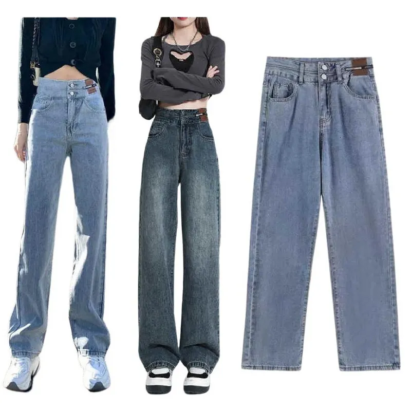 Women's Jeans Denim Pant Cargo Pants Baggy Fashion Streetwear Pockets Wide Leg Trousers 230823