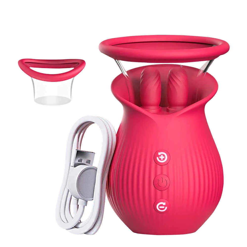 3 In 1 Pleasure Massager: Rose Toy With Dual Suction... From Offswhite886,  $42.23