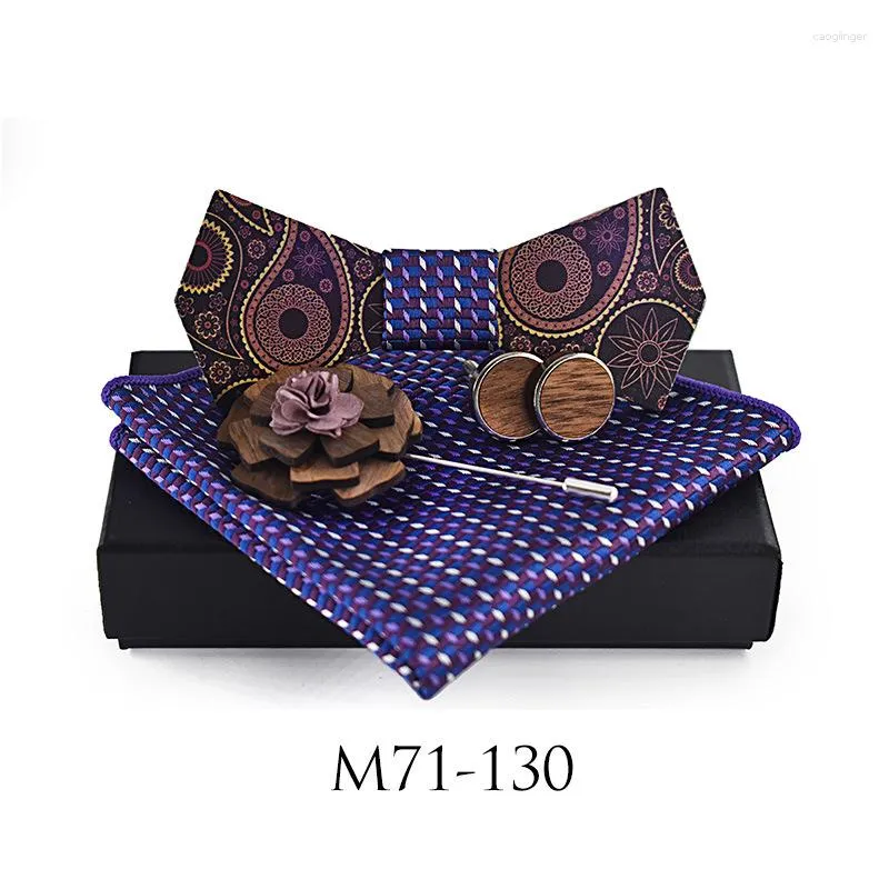 Бабочка качество пейсли -брошь шарф деревянная галстука свадебная подарка повседневная рубашка костюм