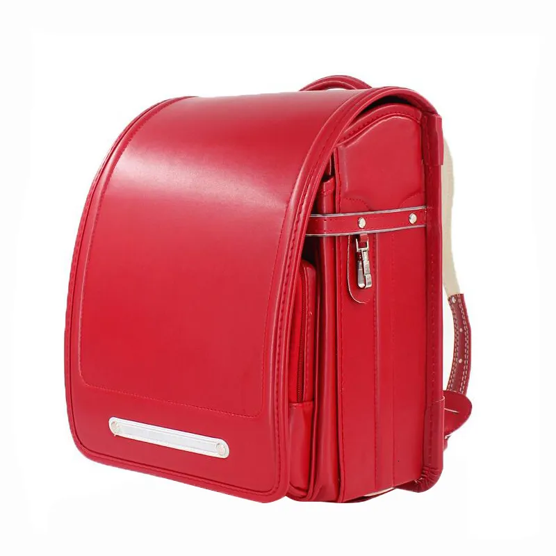 Orthopedic PU Leather Backpack With Shoe Compartment For Kids With