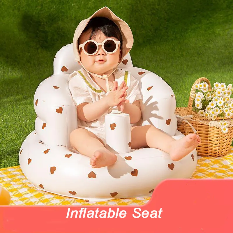 Baby Rail Inflatable Children's Sofa Portable Baby Chair Multifunctional Baby Bath Seat Baby Lounger for Kids Beach Armchair Child Stool 230823
