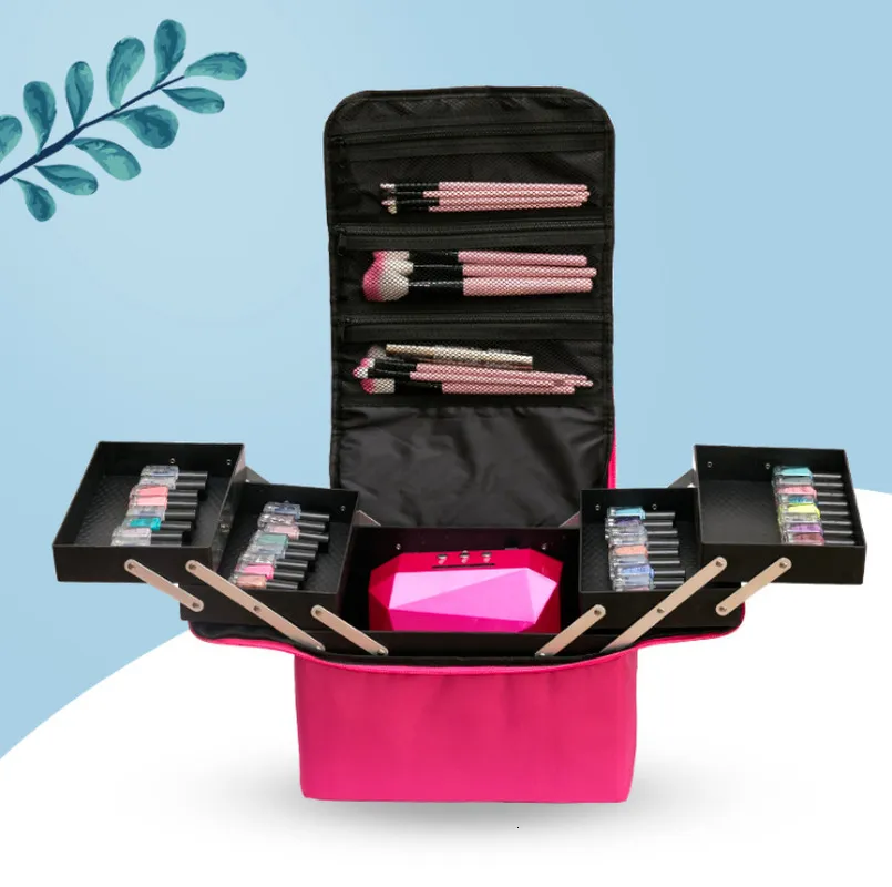 Face Care Devices Cosmetic Bag Storage Multi -Layer Make -Up Manicure Tattoo Beauty and Multi Function Tool Case 230823