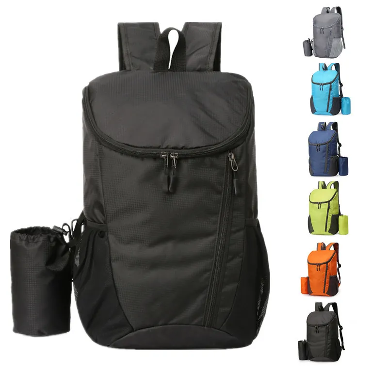 Pakiety plecakowe 15L Lekki składany plecak wodoodporny duża pojemność Ultralight Outdoor Travel Mężczyźni kobiety sportowe plecaki 230824