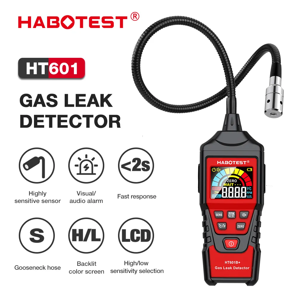 Analizzatori di carbonio Habotest HT601A HT601B Rilevatore di perdite di gas 0-1000ppm Schermatura del suono America Rilevatore di gas naturale infiammabile infiammabile 230823