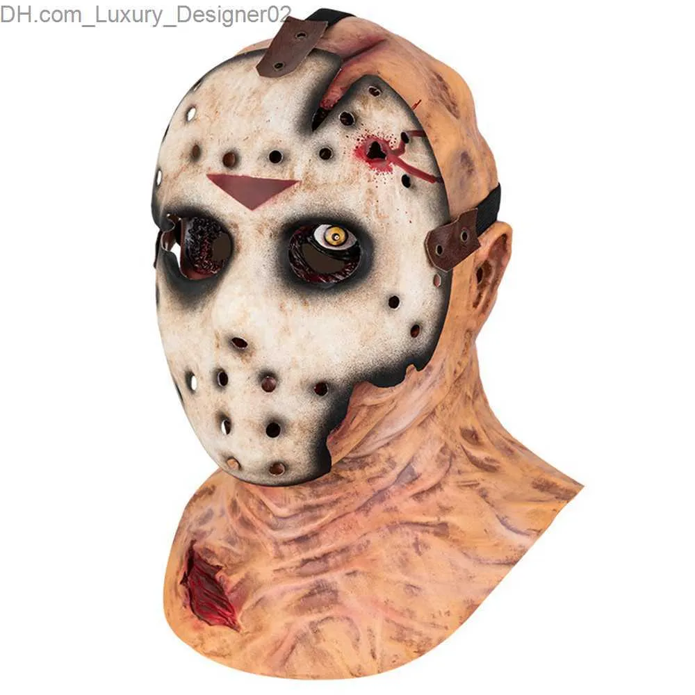 thumbnail image 2 of Jason Voorhees Gold Mask – Men's Halloween Costume Accessory For Cosplay & Dress Up 2 of 3