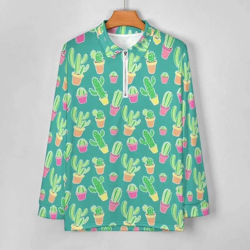 Cactus Printed Oversized T-shirt for Men