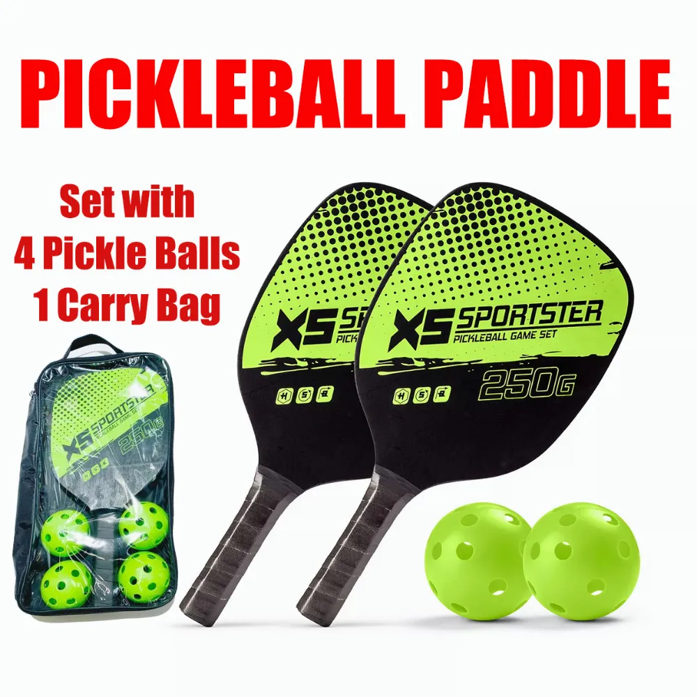 Squashschläger, Pickleball-Paddel, leichtes Set mit tragbarer Tragetasche, 4 Bälle für Indoor-Outdoor-Übungen, 230824