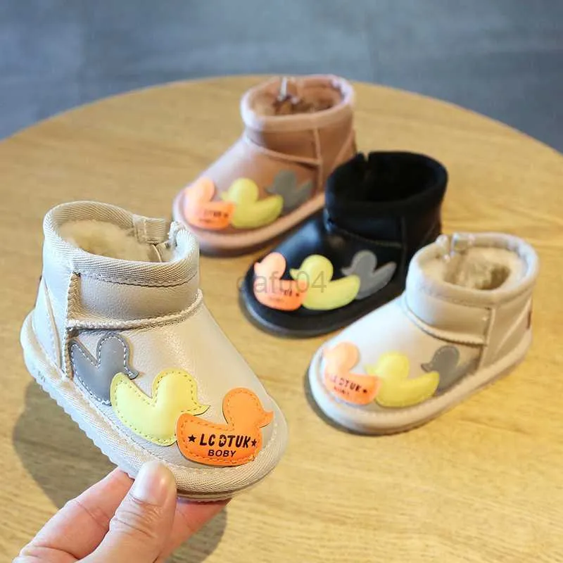 Boots New Baby Snow Boots Baby Toddler Boys Girls Winter Shoes 0-3 Years Old Kids Shoes Plush Warm Soft Bottom Non-slip Children Boots L0824