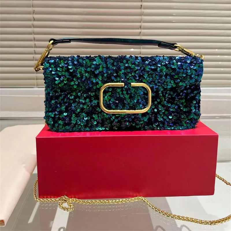 2023 Donna Perline Borse con paillettes Borsa firmata Borsa da donna Borsa a tracolla di lusso Borsa a spalla singola Glittering Shining 2 taglia 5A