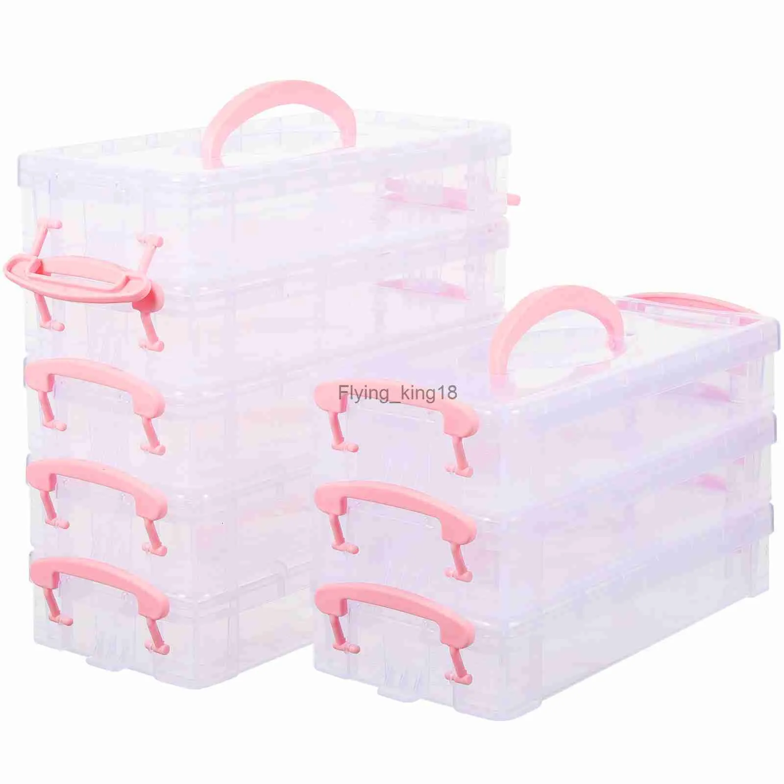 8 Packs Stackable Case Organizer Hard Plastic Kids Stationary Brush Child Cartucheras Para Nios HKD230812