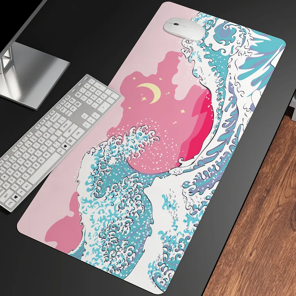 Large Computer Mouse Pads With Artistic Wave Design &... From Jiao10 ...