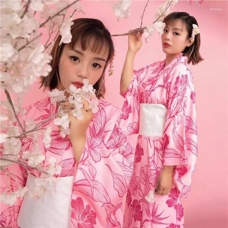 Roupas étnicas Noble Mulheres Vestido de festa noturna japonesa Yukata quimono Vestido de banho de banho tradicional costuma trajes de cosplay elegantes vestidos diários