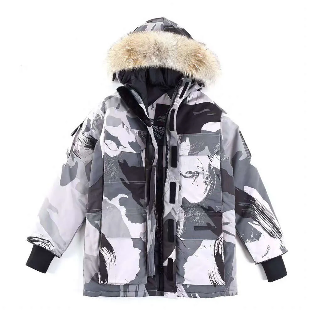 Piumino invernale Piumino da uomo di alta qualità Piumino d'oca canadese con cappuccio spesso caldo Parka Doudoune Homme Cappotti da esterno Cappotto Upscale302