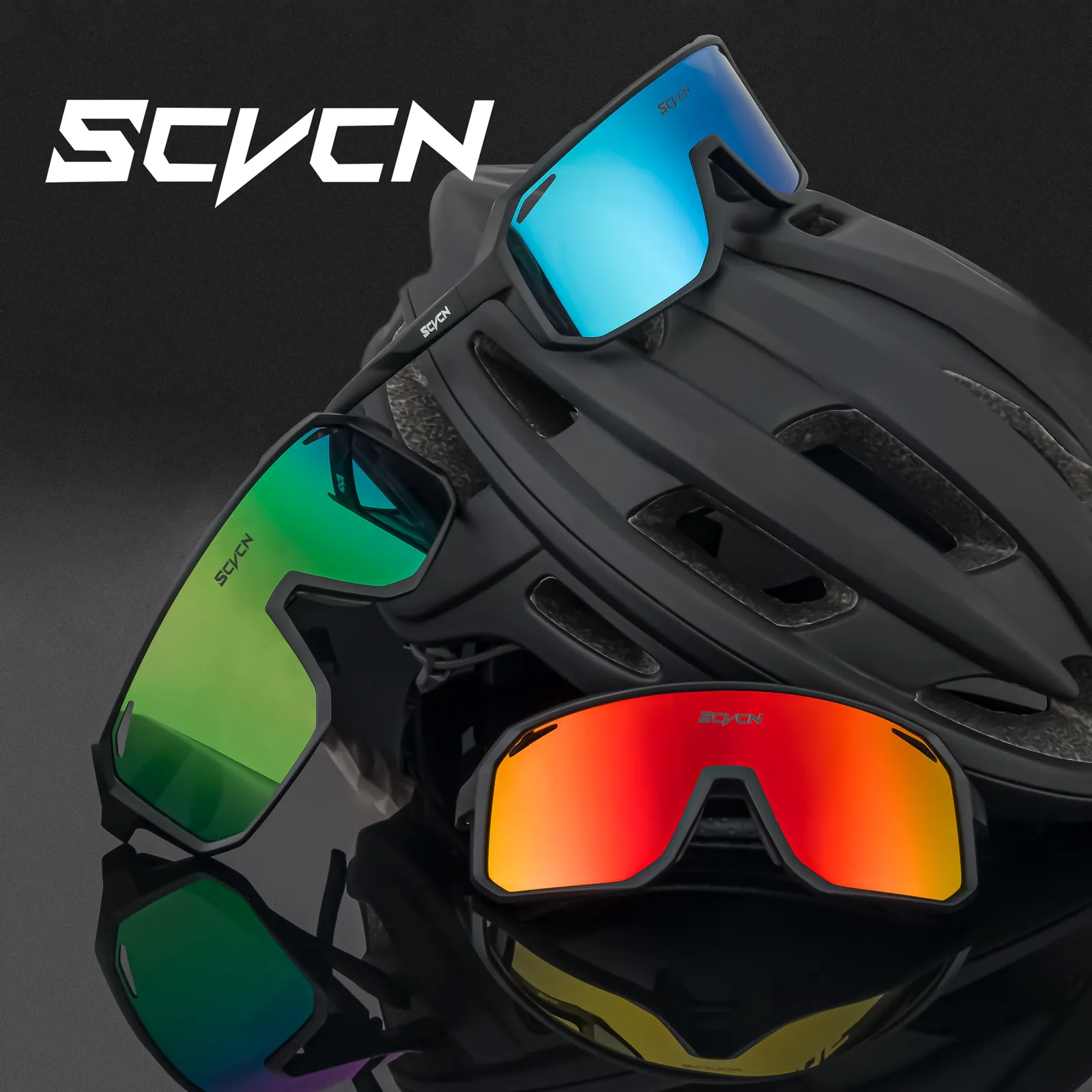 Utomhusglasögon SCVCN Mountain Driving Glasses Cycling Solglasögon UV400 Women Sports Running Men Road Bicycle Bike Goggles 230824