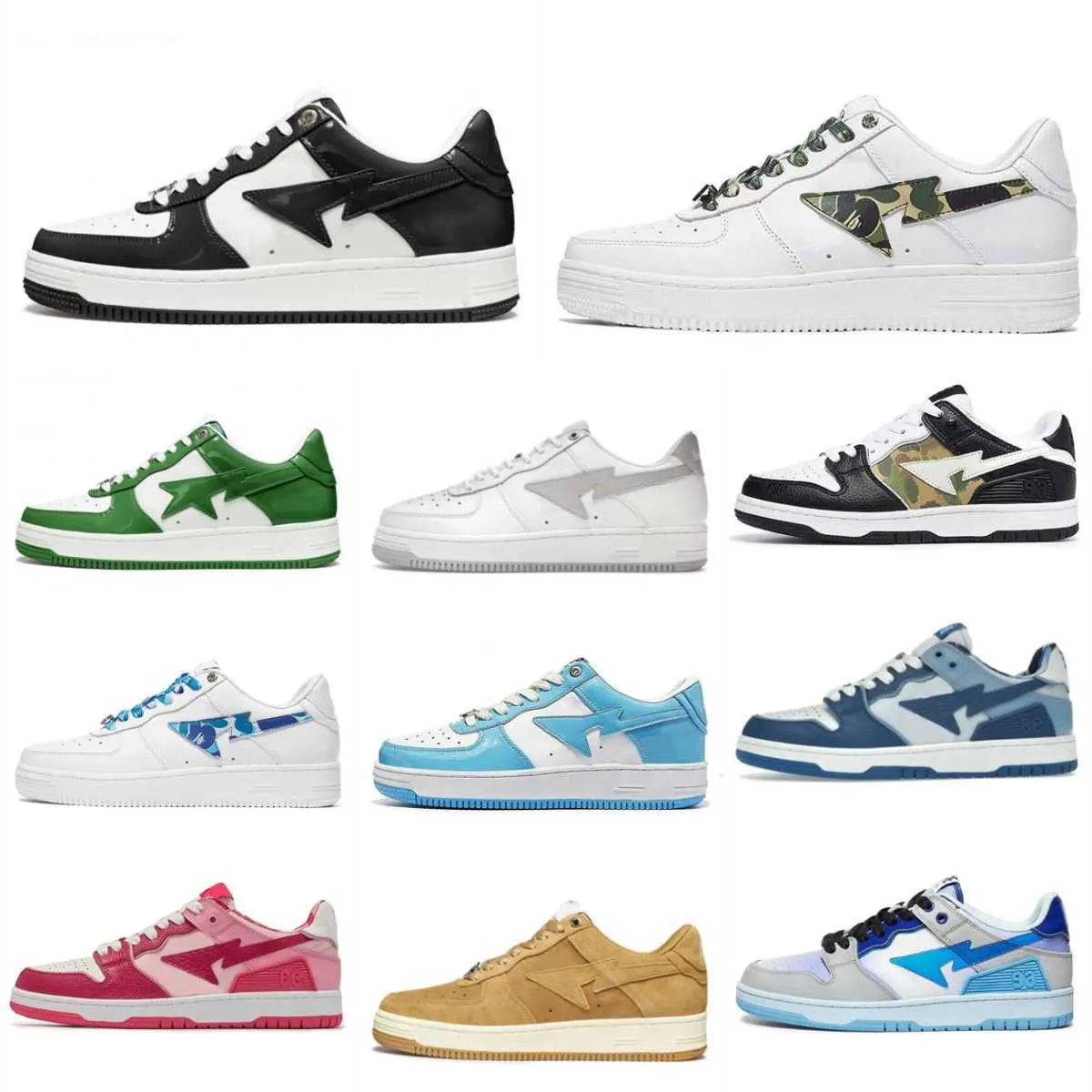 Trainers JJJJound SK8 Low Casual Shoes Men Women Stas Color Camo APES Green Black White BapeStaesi Tennis Combo Bathing Pink Patent Leather Sports Designer Sneakers