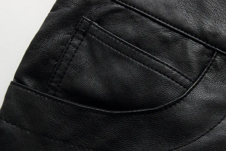 Winter Black Leather Mens Pants Size Trendy, Windproof, Slim Winter Black Leather Mens Pants Size Trendy, Windproof, Slim