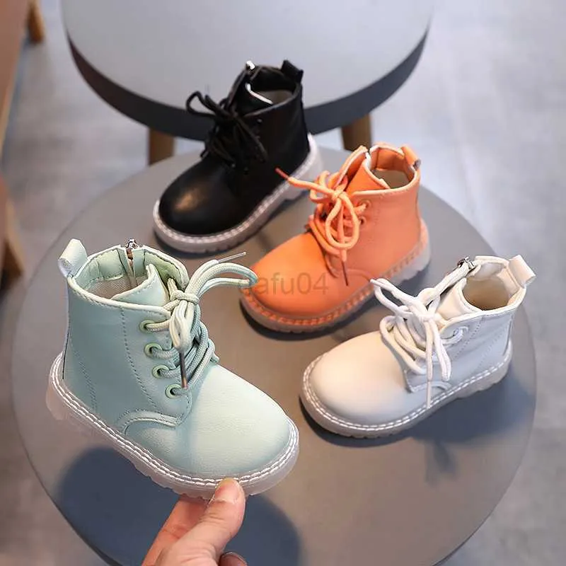 Boots Children Fashion Boots Girls Bowts Short Boys boys zip clear soft bottom sneakers baby kids ankle boots 2022 new Autumn e08094 l0824