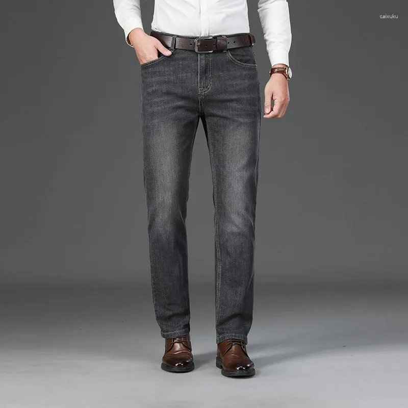 2023 Autumn Mens Business Casual Denim Jeans With Straight Legs